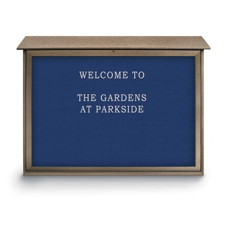 United Visual Products Indoor Enclosed Combo Board, 42"x32", Satin Frame/Black & Medium Grey UVCB4232-BLACK-MEDGRY